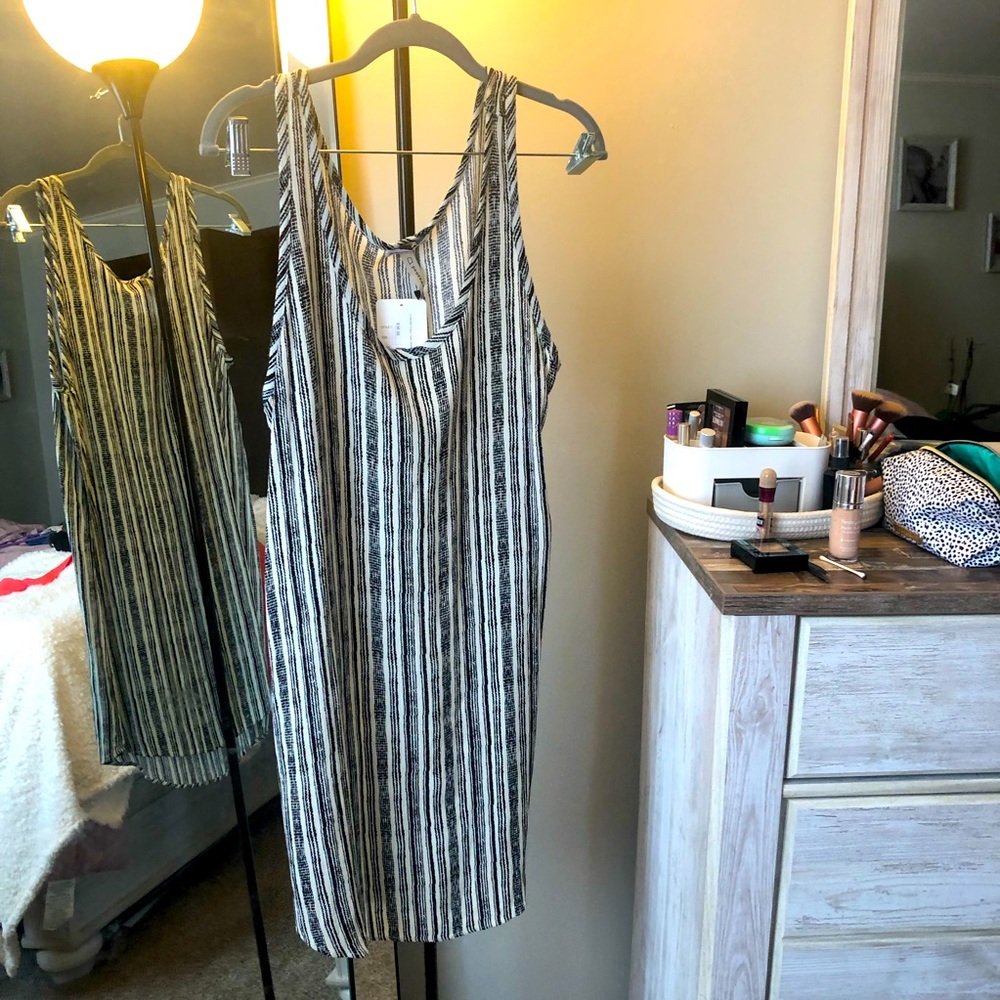 Dainty Hooligan. Black and white striped sundress